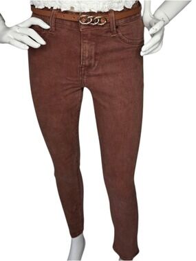 Risen Espresso High Rise Skinny Jeans Size 1/25 | Capsule Neutral NWT